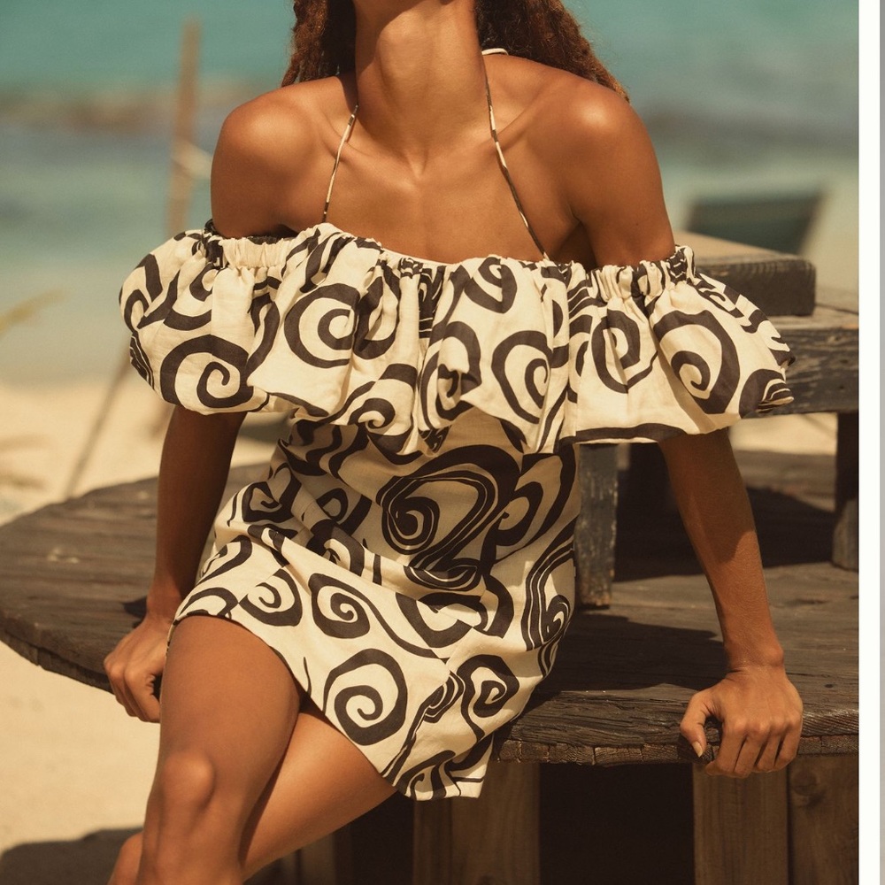 The wolf gang mirador mini linen dress sz XL